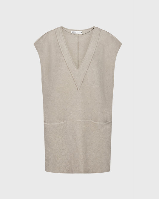 Zara Oversized V-Neck Dress