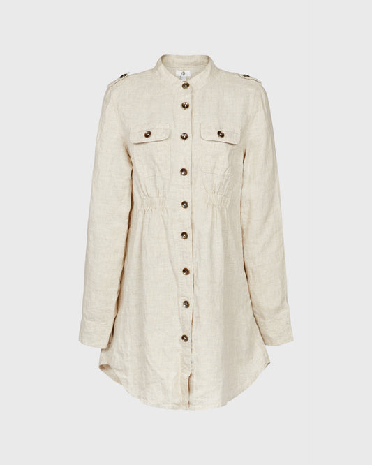 Linen shirt tunic dress