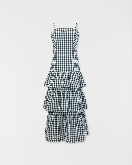 J Crew Gingham Ruffle Dress